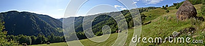 Landscape with the Maguri-Racatau valley, Romania. Stock Photo